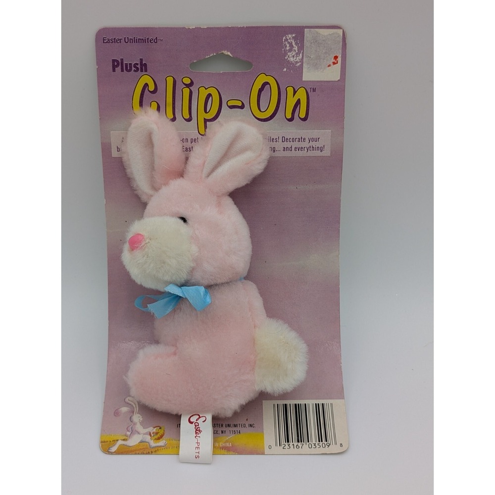 Easter Pets Clip on Rabbit Plush 6 Inch Bunny Easter Unlimited Stuffed Animal